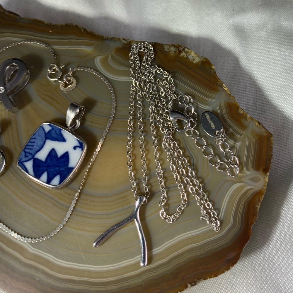 STERLING SILVER LOT OF 5 JEWELRY ITEMS ALL NICE STERLING SILVER - Picture 3 of 5